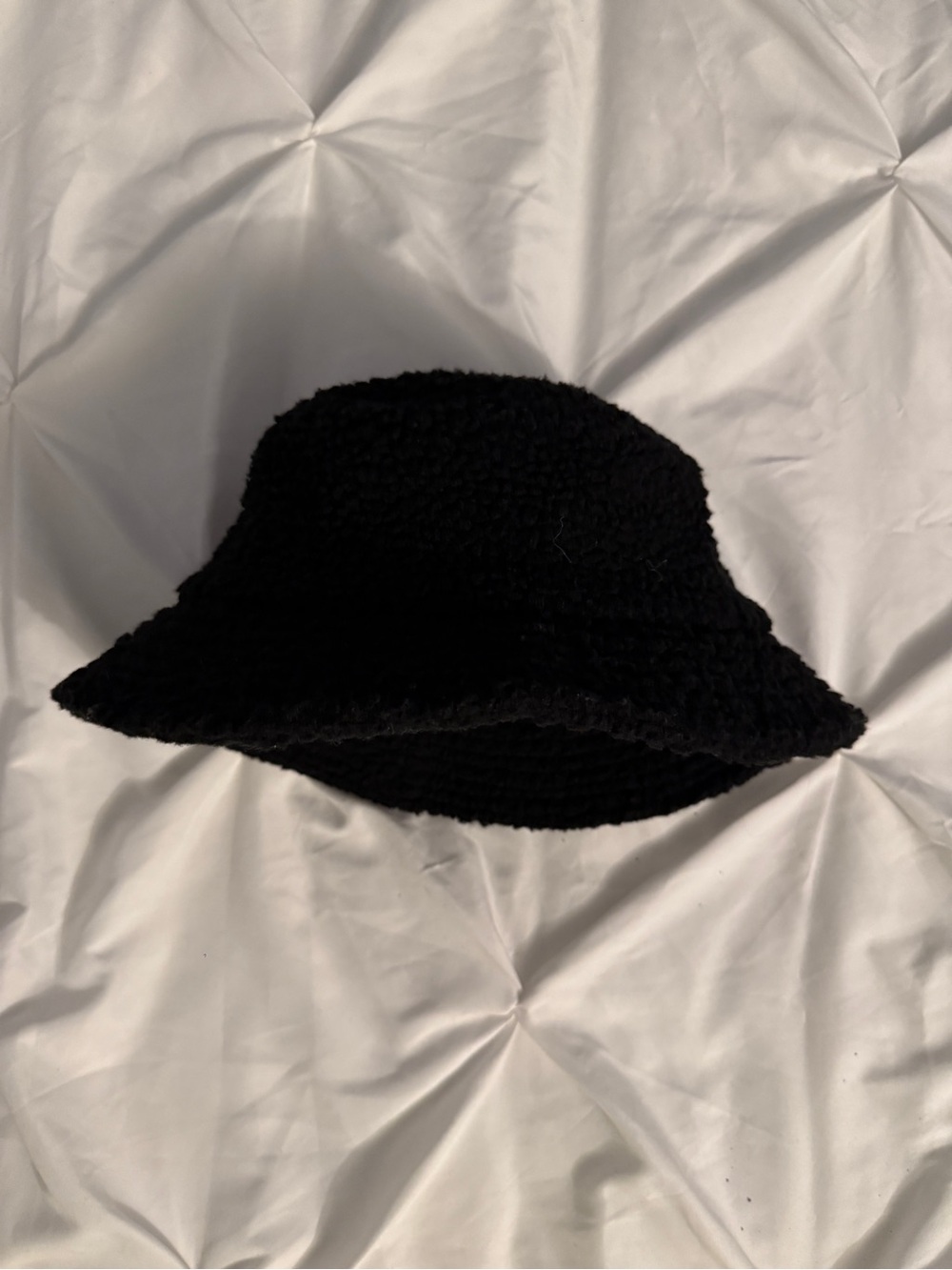 Black Bouclé Bucket Hat - Women Accessories